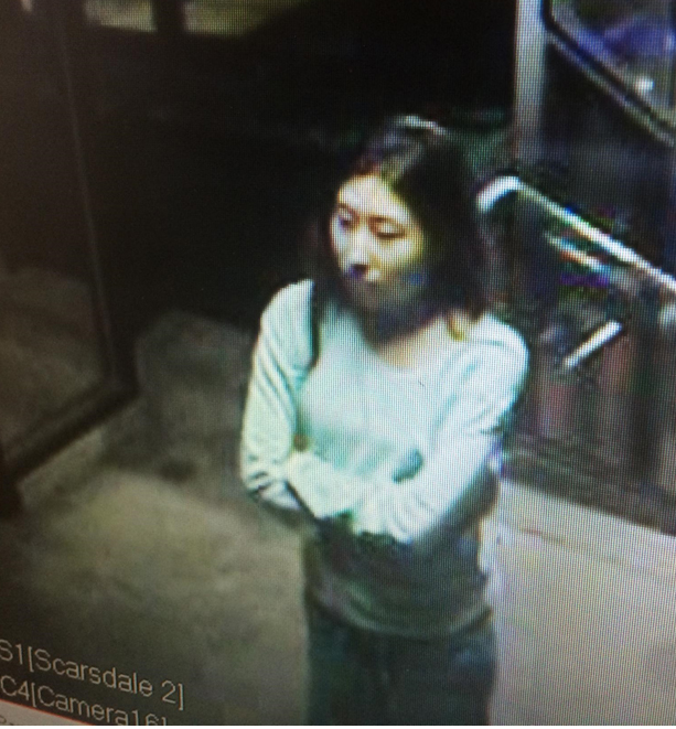 Kang was seen boarding a Metro North train heading towards Manhattan in surveillance footage. (Courtesy of Greenburgh Police)