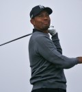 Tiger Woods hits an errant drive on the second hole during the pro-am at the Farmer Insurance Open golf tournament at Torrey Pines, Wednesday, Feb. 4, 2015, in San Diego. (AP Photo/Lenny Ignelzi)