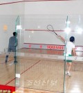 A sports facility in Pyongyang that has the country's first squash courts. (Yonhap)