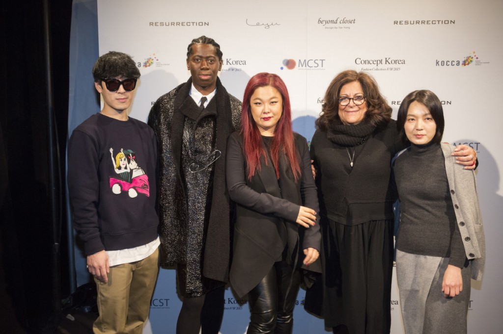 Designers Ko Tae-yong, Lee Ju-young and Lee Seung-hee at Concept Korea 2015.