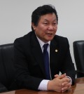 Dong-ah Institute of Media and Arts President Kim Joon-won speaks to the Korea Times Sunday.