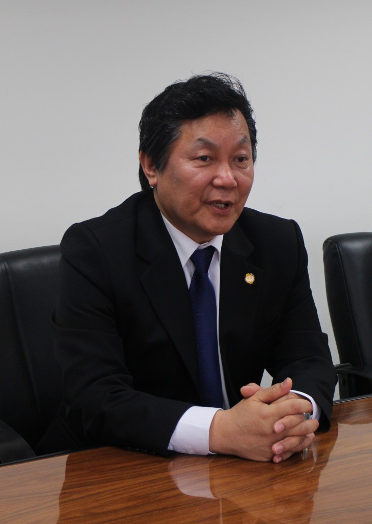 Dong-ah Institute of Media and Arts President Kim Joon-won speaks to the Korea Times Sunday.