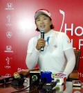 Amy Yang answers questions after winning the LPGA Thailand. (Yonhap)
