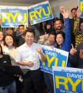 David Ryu and his supporters are very optimistic about earning a spot in the
May 19 runoff. (Park Sang-hyuk / The Korea Times)