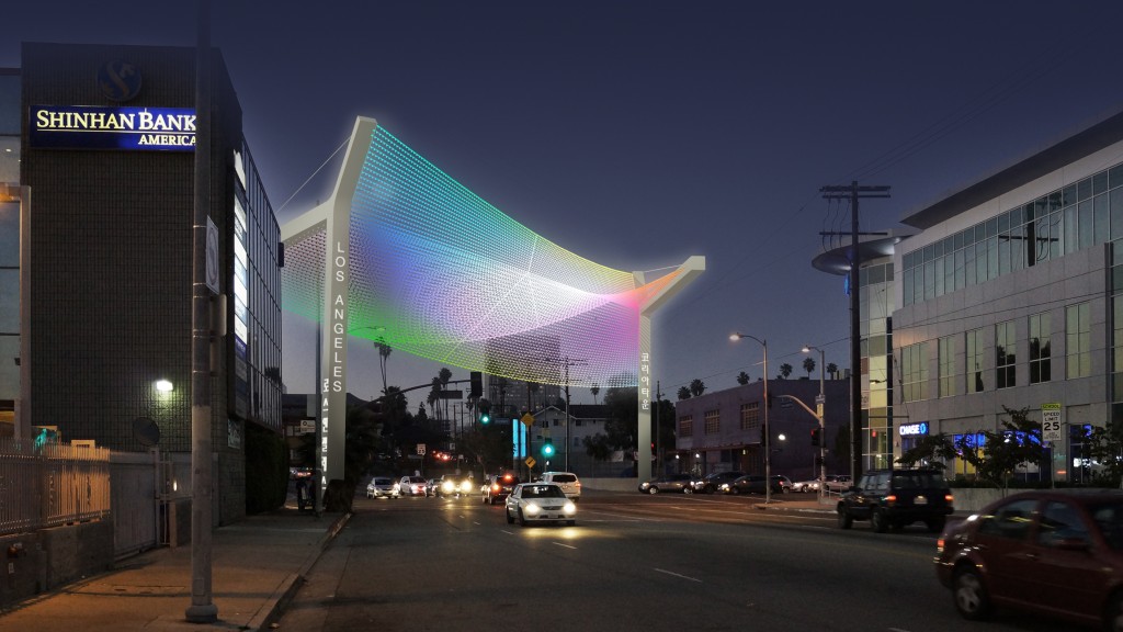 Plans for the Olympic Gateway in Koreatown, Los Angeles