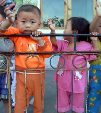 Workers' children at a creche at Chonsam Cooperative Farm near Wonsan, Democratic People's Republic of Korea. (Courtesy of David Stanley via Flickr/Creative Commons)