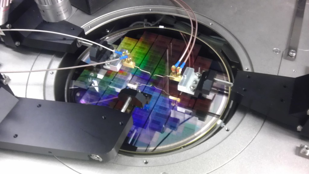 Graphene IC in wafer tester (AP/PRNewsFoto/IBM) 