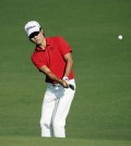 Kevin Na hits on the second fairway during the first round of the Masters golf tournament Thursday, April 9, 2015, in Augusta, Ga. (AP Photo/Chris Carlson)