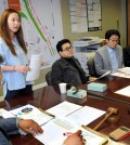 The Los Angeles Korean Festival Foundation discuss this year's event during a conference Monday. (Park Sang-hyuk/Korea Times)