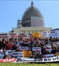 Protestors calling for an apology from Japanese Prime Minister Shinzo Abe on wartime history gathered at Capitol Hill Tuesday.