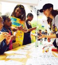 Students attend the Korean Street Festival on 134th Street in Harlem Saturday (Korea Times)