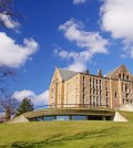 A view of Uris Library and the John McGraw clock tower from Cornell University's Libe Slope. (Courtesy of Matt Hintsa via Flickr/Creative Commons)