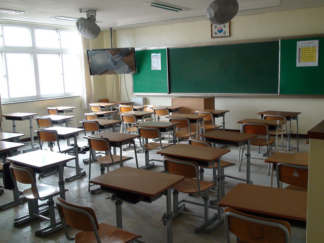 High school classroom in South Korea (Courtesy of Schplook via Flickr/Creative Commons)