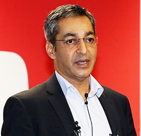 Gautam Anand, a content and operation director at YouTube, speaks at a press event celebrating its 10th anniversary this year at Google Korea's office in Seoul, Tuesday. (Yonhap)