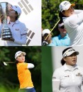 From top left going clockwise, Kim Hyo-joo, Park Inbee, Amy Yang and Ryu So-yeon. South Korea has four female golfers who are in the top-15 qualifying rankings for the 2018 Olympics.  (AP Photo)