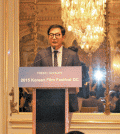 Director Jang Jin speaks inside Cosmos Club in Washington, D.C., for the Smithsonian Institute Freer Gallery's Korean Film Festival DC Sunday.