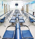 The waiting room at a children's hospital in Seoul is empty, Thursday, as people are reluctant to visit medical facilities after many patients with Middle East Respiratory Syndrome (MERS) were infected while staying at them. (Yonhap)