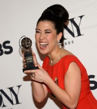 Ruthie Ann Miles poses with the award for best performance by an actress in a featured role in a musical for “The King & I” in the press room at the 69th annual Tony Awards at Radio City Music Hall on Sunday, June 7, 2015, in New York. (Photo by Evan Agostini/Invision/AP)