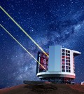 This virtual image shows the expected look of the Giant Magellan Telescope under construction on Las Campanas in Chile. When completed, it will be the world's largest astronomical telescope.
(Courtesy of Korea Astronomy & Space Science Institute)
