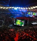 Over 40,000 spectators attend the final match of the fourth League of Legends' World Championship at the Seoul World Cup Stadium on Oct. 19, 2014. 
(Courtesy of Riot Games)