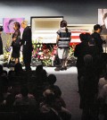 Susan Ahn Cuddy's funeral was held inside the Hall of LIberty at Forest Lawn Memorial Park Thursday. (Park Sang-hyuk/Korea Times)