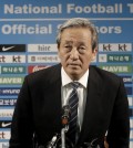 In this Wednesday, June 3, 2015, former FIFA Vice President Chung Mong-joon arrives to hold a press conference in Seoul, South Korea. Chung said Tuesday, July 21 he is leaning toward running for president of football's governing body at the Feb. 26 election to replace Sepp Blatter. (AP Photo/Ahn Young-joon, File)