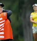 South Koreans Ha Na Jang, right, and Q Baek are first and second, respectively, at the LPGA Marathon Classic heading into the weekend. (AP Photos)