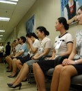 Job applicants wait for their interview in this file photo. (Korea Times file)