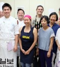 Chef Grant Sato, fifth from left, won the Honolulu Taste of Korea contest Monday. He will go on to finals in South Korea in August.