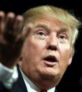 In this June 16, 2015 file photo, Republican presidential candidate Donald Trump speaks to supporters during a rally in Des Moines, Iowa. Donald Trump's lawyers said Trump and the Miss Universe pageant have sued Univision for $500 million on Tuesday, June 30, 2015, claiming Trump's First Amendment rights were violated when the company backed out of its contract to air the Miss USA contest. (AP Photo/Charlie Neibergall, File)