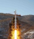 The Unha-3 (Milky Way 3) rocket carrying the second version of Kwangmyongsong-3 satellite, is launched at West Sea Satellite Launch Site in Cholsan county, North Pyongan province, December 12, 2012 in this picture released by the North's KCNA news agency in Pyongyang early December 14, 2012. (Yonhap/KCNA)