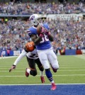 Bills wide receiver Marquise Goodwin catches a touchdown pass against the Bengals. (AP file)