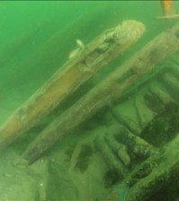 The above photo shows Mado No. 4 buried in the seabed off Mado Island, Taean County, South Chungcheong Province. (Courtesy of the Cultural Heritage Administration) (Yonhap)