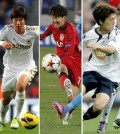 From left -- Ki Sung-yeung, Son Heung-min and Lee Chung-yong.