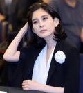 This file photo taken on July 2, 2015 shows Lee Boo-jin, the eldest daughter of Samsung Group owner family and CEO of Hotel Shilla, sitting at a tourism industry event in Seoul. Her husband has refused to go through with their ongoing divorce, his lawyer said on Aug. 6, 2015. (Yonhap)