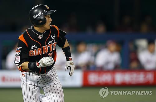 Son Ah-seop for the Lotte Giants of the Korea Baseball Organization (Yonhap file photo)