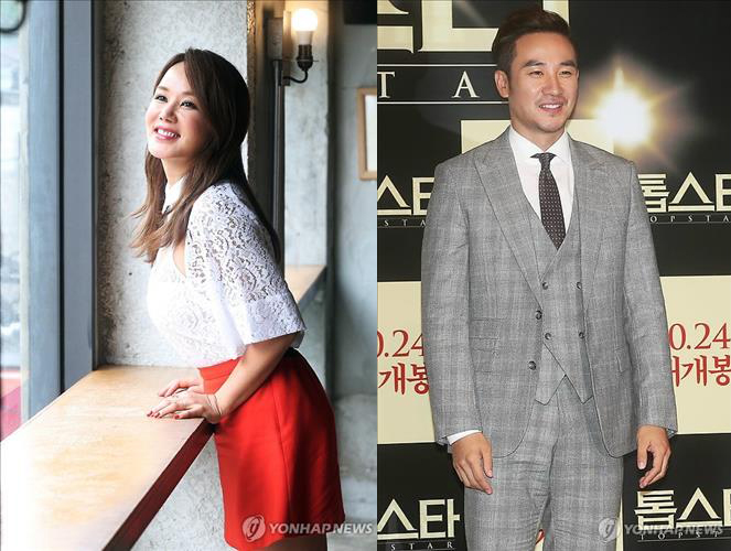 Uhm Jung-hwa, left, and Uhm Tae-woong (Yonhap)