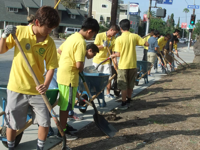 About 160 PAVA volunteers helped clean up the Central Hollywood area Saturday.