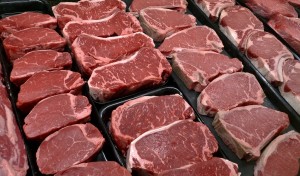 In this Jan. 18, 2010 file photo, steaks and other beef products are displayed for sale at a grocery store in McLean, Va. The meat industry is seeing red over the dietary guidelines. The World Health Organization’s cancer agency says Monday Oct.26, 2015 that processed meats such as ham and sausage can lead to colon and other cancers, and red meat is probably cancer-causing as well. (AP Photo/J. Scott Applewhite, File)