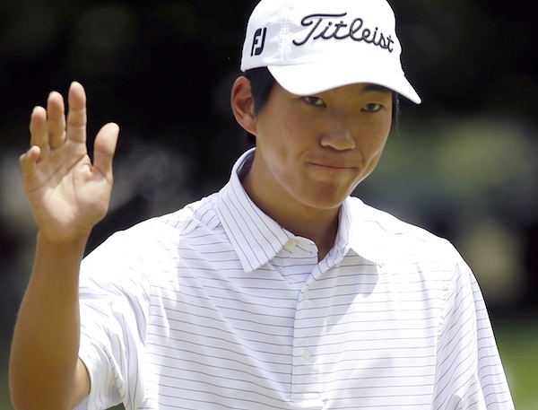 Korean American PGA Tour rookie Michael Kim (AP Photo/Morry Gash)
