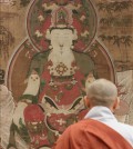 After a 10-month restoration process at Yong In University, just south of Seoul, this Buddhist painting from the Joseon Dynasty (1392-1910) will finally make its way back to the U.S. next Friday, researchers said. (Yonhap)