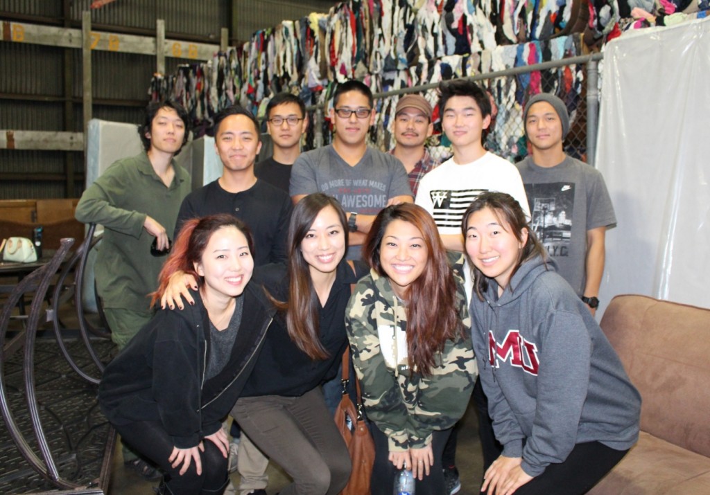 Korean Catholic young adults from Fortes in Fide volunteered at St. Vincent de Paul Thrift Store in downtown L.A. on Saturday morning. The sales from SVdP’s two area thrift stores pay for programs that help homeless and low-income people. (Courtesy of St. Vincent de Paul of Los Angeles / Kay Hwangbo)