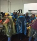 Korean American volunteers  in Northern California bottled 500 jars of kimchi to distribute to local elderly  Sunday.