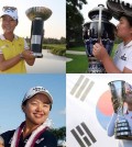Clockwise from top left, World No.1 Lydia Ko, No. 2 Inbee Park, Rookie of the Year runner-up Hyo Joo Kim, the Rooke of the Year Sei-young Kim.