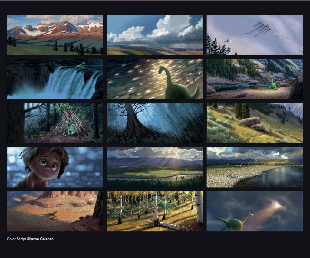 "The Good Dinosaur" color script by Sharon Calahan. (Courtesy of Disney/Pixar)