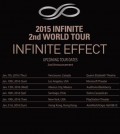 The tour dates for INFINITE's upcoming world tour. (Photo courtesy of Woollim Entertainment) (Yonhap)