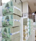 Stacks of money held in the vault at the Bank of Korea. (Yonhap file photo)
