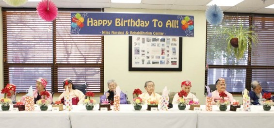 A nursing home near Chicago held a joint birthday party for eight elders over age 100. (Korea Times Chicago)