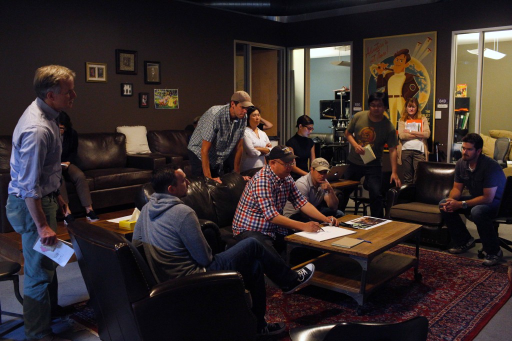 "The Good Dinosaur" Director Peter Sohn during a character review on July 16, 2014 at Pixar Animation Studios in Emeryville, Calif. (Photo by Deborah Coleman/Courtesy of Disney/Pixar)