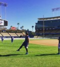 Ryu Hyun-jin posted on Instagram a photo and video of himself doing a long-toss at Dodger Stadium Thursday. He said he felt good after being stretched out to about 30 yards for the first time since the surgery.   (Instagram photo)